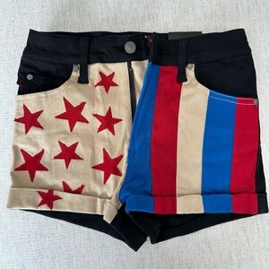 NEW TRIPP NYC STARS AND STRIPES AMERICAN FLAG SHORTS